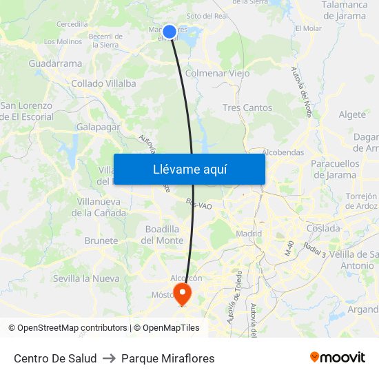 Centro De Salud to Parque Miraflores map
