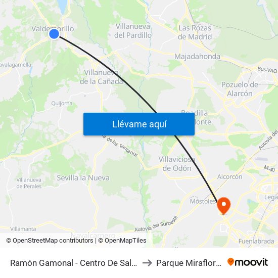 Ramón Gamonal - Centro De Salud to Parque Miraflores map