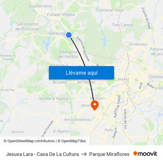 Jesusa Lara - Casa De La Cultura to Parque Miraflores map