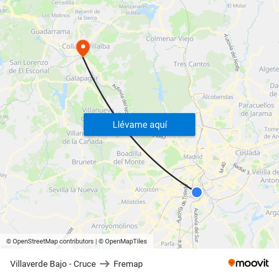 Villaverde Bajo - Cruce to Fremap map