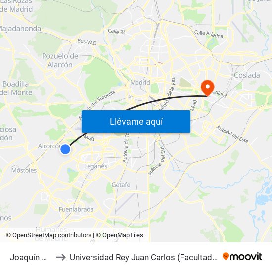 Joaquín Vilumbrales to Universidad Rey Juan Carlos (Facultad De Ciencias Jurídicas Y Sociales) map