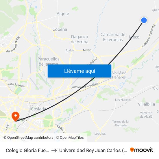 Colegio Gloria Fuertes, Villanueva De La Torre to Universidad Rey Juan Carlos (Facultad De Ciencias Jurídicas Y Sociales) map