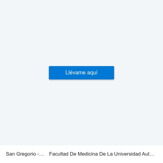 San Gregorio - Tenería to Facultad De Medicina De La Universidad Autónoma De Madrid map