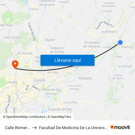 Calle Romero, Valdeluz to Facultad De Medicina De La Universidad Autónoma De Madrid map