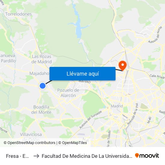 Fresa - Equinocio to Facultad De Medicina De La Universidad Autónoma De Madrid map