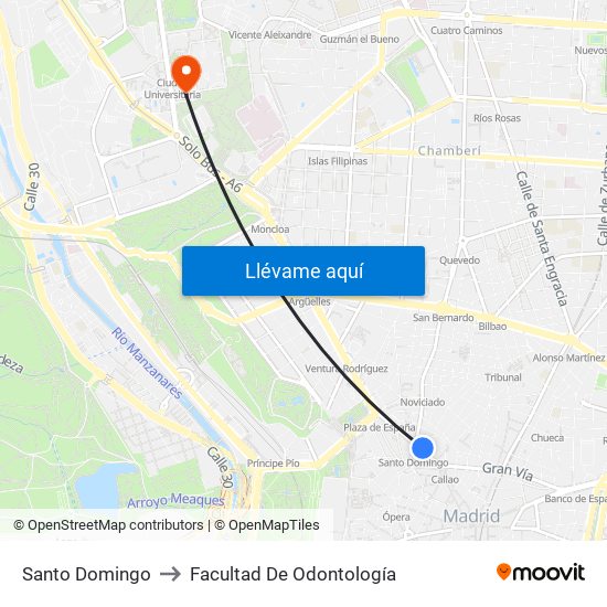 Santo Domingo to Facultad De Odontología map