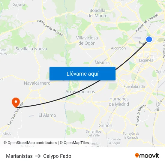 Marianistas to Calypo Fado map