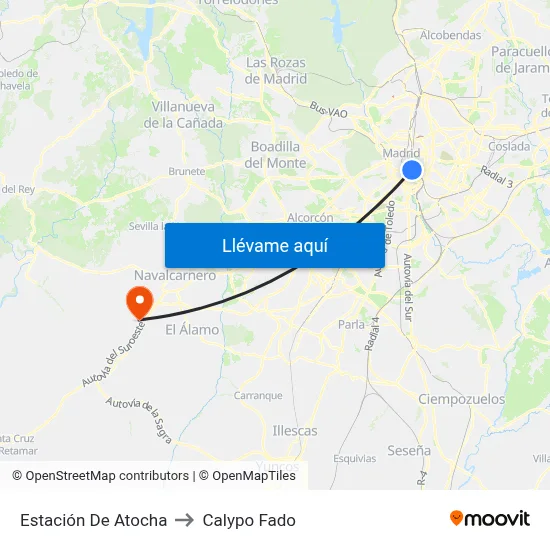 Estación De Atocha to Calypo Fado map