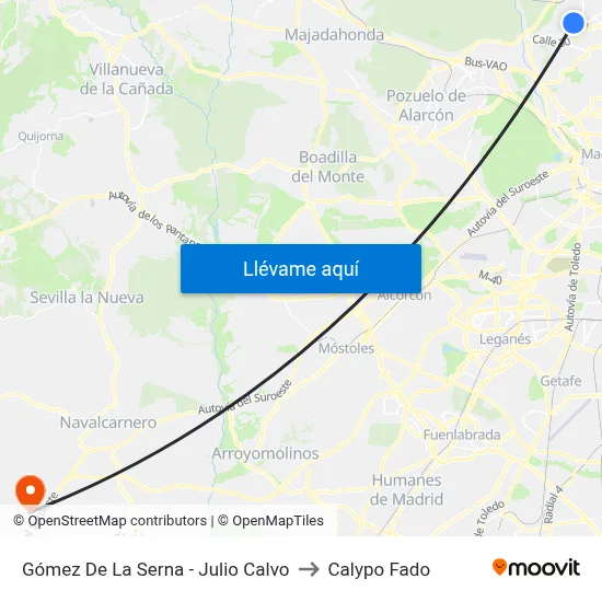 Gómez De La Serna - Julio Calvo to Calypo Fado map