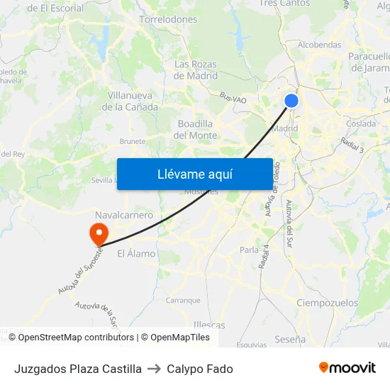 Juzgados Plaza Castilla to Calypo Fado map