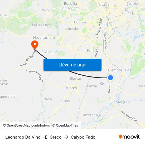 Leonardo Da Vinci - El Greco to Calypo Fado map
