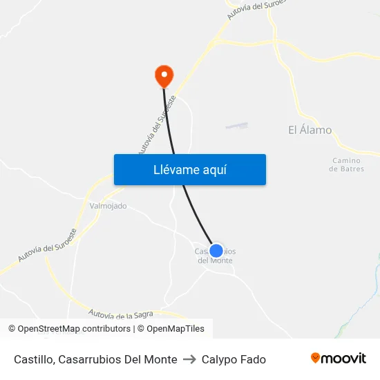 Castillo, Casarrubios Del Monte to Calypo Fado map