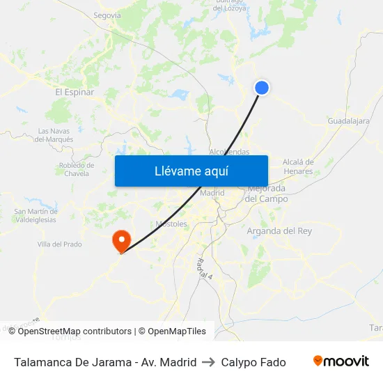 Talamanca De Jarama - Av. Madrid to Calypo Fado map