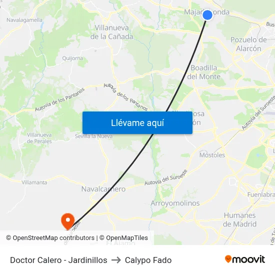 Doctor Calero - Jardinillos to Calypo Fado map