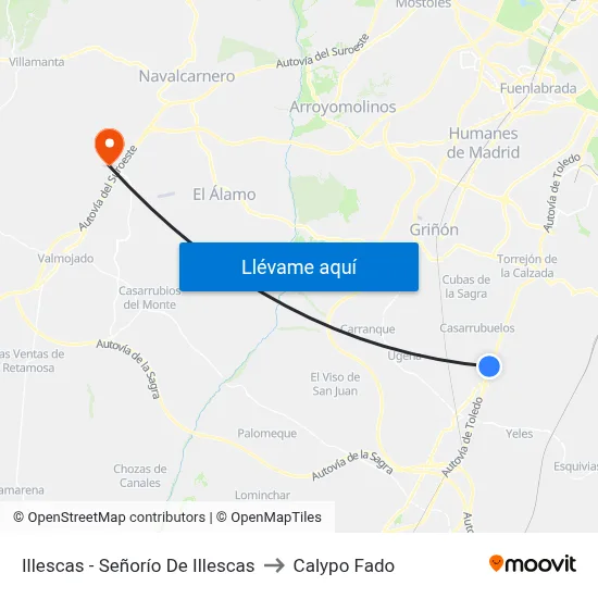 Illescas - Señorío De Illescas to Calypo Fado map
