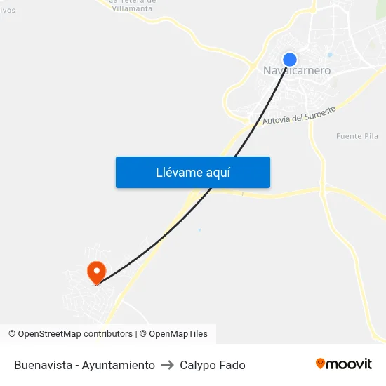 Buenavista - Ayuntamiento to Calypo Fado map