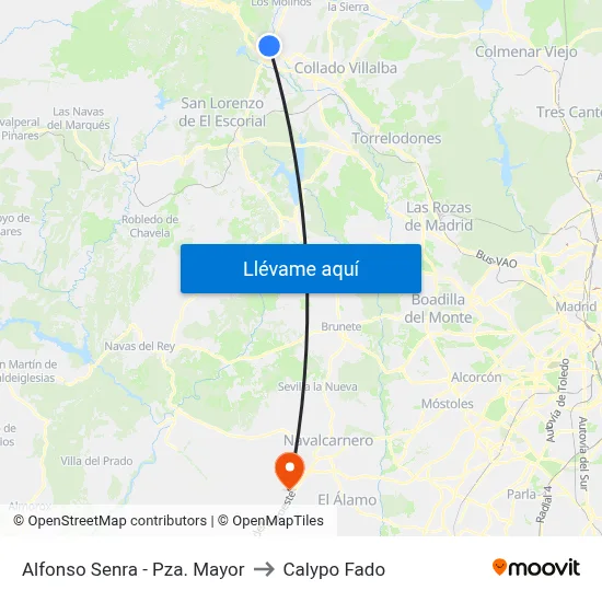 Alfonso Senra - Pza. Mayor to Calypo Fado map
