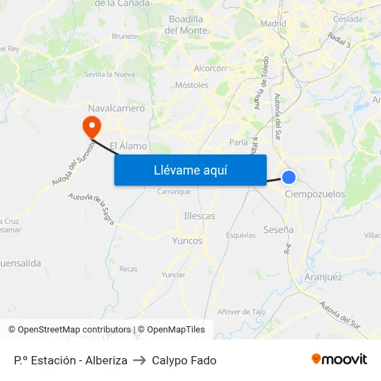 P.º Estación - Alberiza to Calypo Fado map