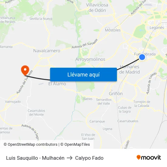 Luis Sauquillo - Mulhacén to Calypo Fado map