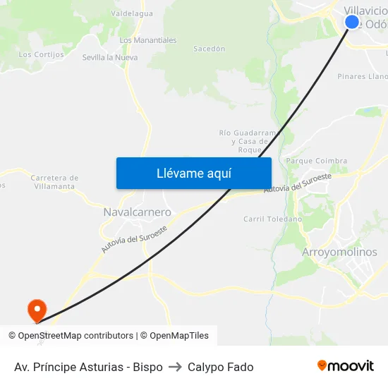Av. Príncipe Asturias - Bispo to Calypo Fado map