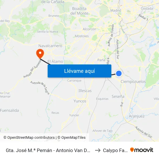 Gta. José M.ª Pemán - Antonio Van De Pere to Calypo Fado map