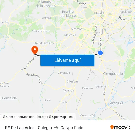 P.º De Las Artes - Colegio to Calypo Fado map