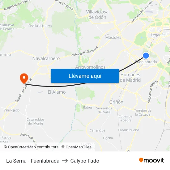 La Serna - Fuenlabrada to Calypo Fado map