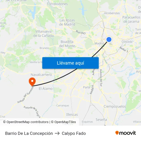 Barrio De La Concepción to Calypo Fado map