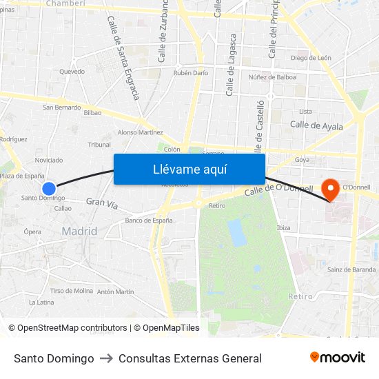 Santo Domingo to Consultas Externas General map