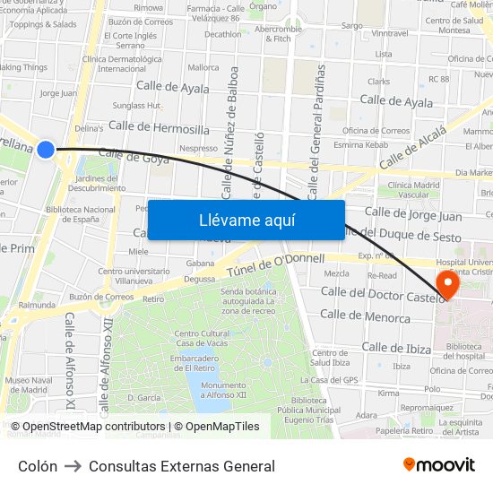Colón to Consultas Externas General map