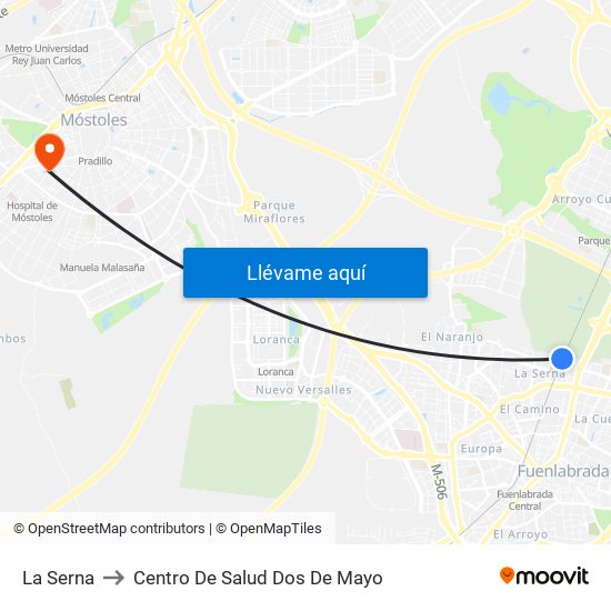 La Serna to Centro De Salud Dos De Mayo map