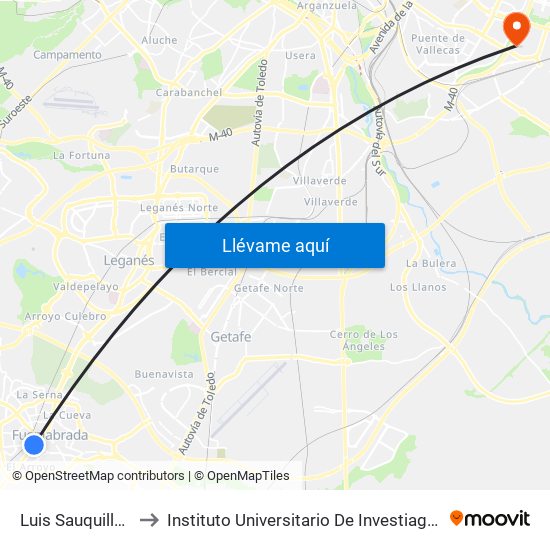 Luis Sauquillo - Grecia to Instituto Universitario De Investiagación Del Automovil map