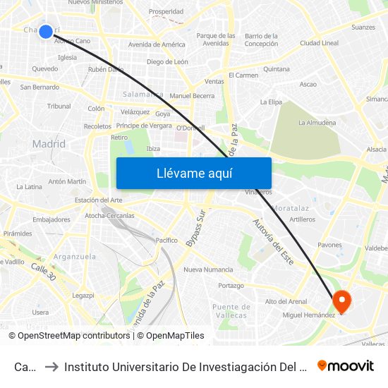 Canal to Instituto Universitario De Investiagación Del Automovil map