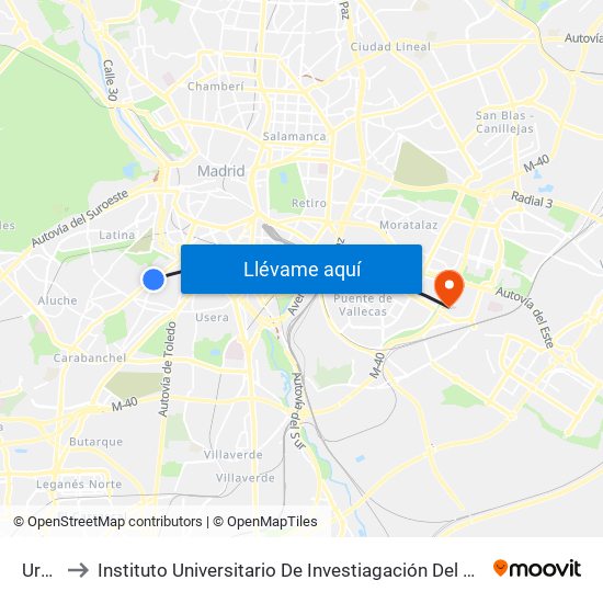 Urgel to Instituto Universitario De Investiagación Del Automovil map
