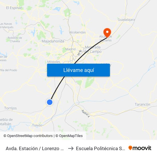 Avda. Estación / Lorenzo Carrillo, Yuncler to Escuela Politécnica Superior - Uah map