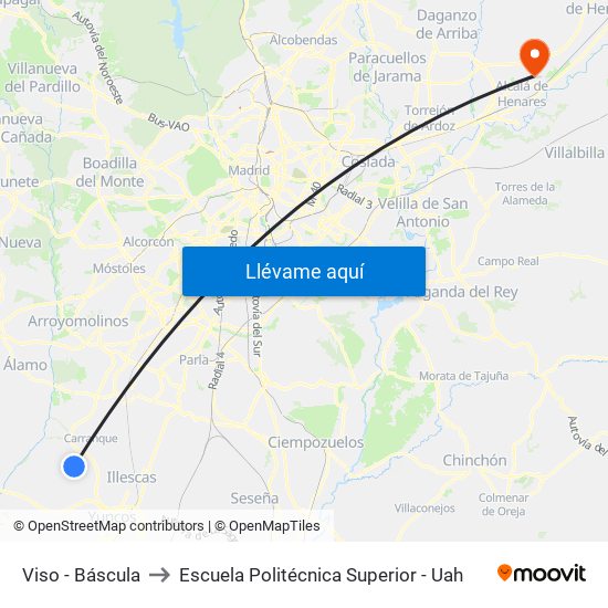 Viso - Báscula to Escuela Politécnica Superior - Uah map