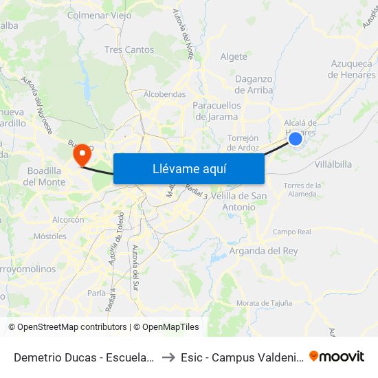 Demetrio Ducas - Escuela Infantil to Esic - Campus Valdenigrales map
