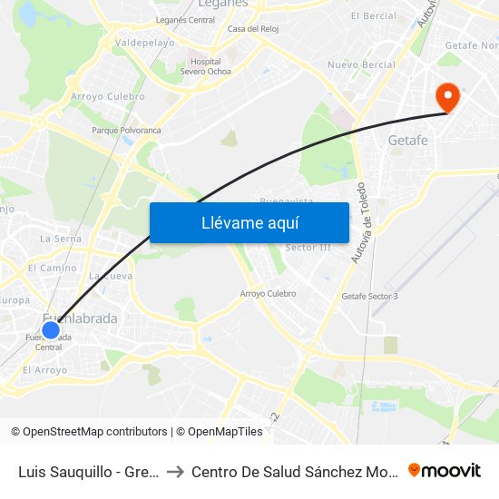 Luis Sauquillo - Grecia to Centro De Salud Sánchez Morate map