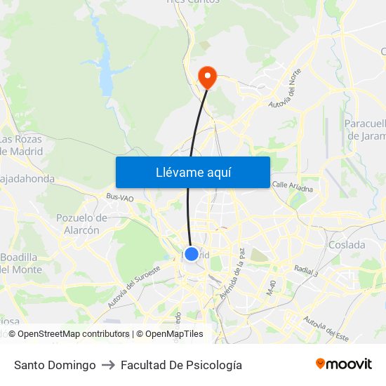 Santo Domingo to Facultad De Psicología map