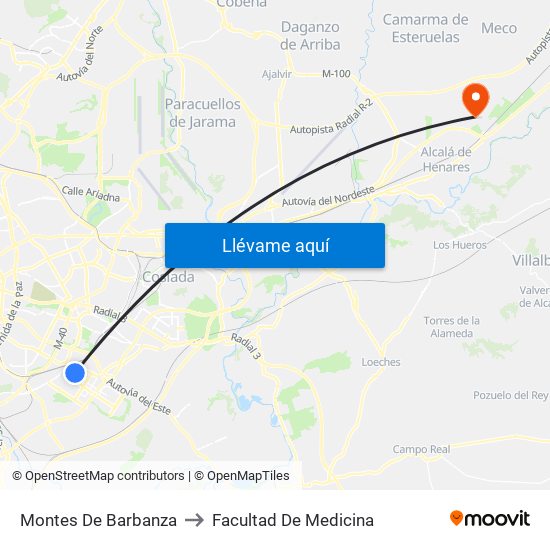 Montes De Barbanza to Facultad De Medicina map