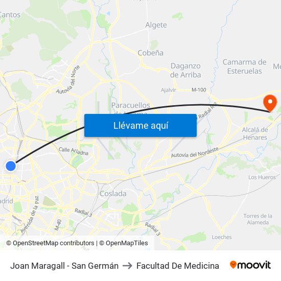 Joan Maragall - San Germán to Facultad De Medicina map