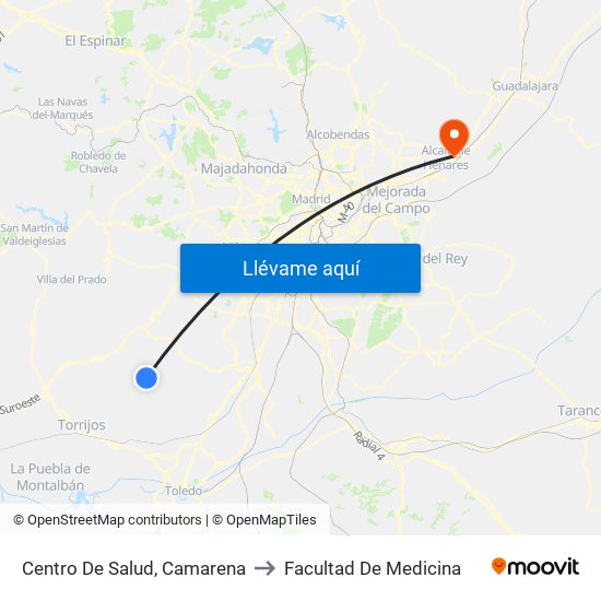 Centro De Salud, Camarena to Facultad De Medicina map