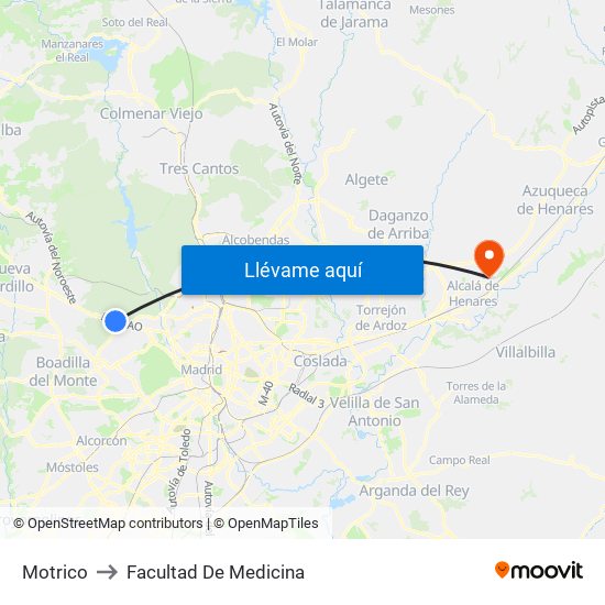 Motrico to Facultad De Medicina map