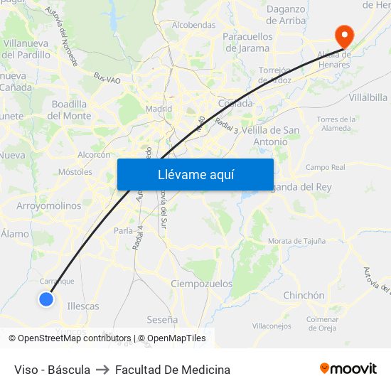Viso - Báscula to Facultad De Medicina map