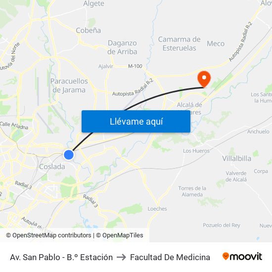Av. San Pablo - B.º Estación to Facultad De Medicina map