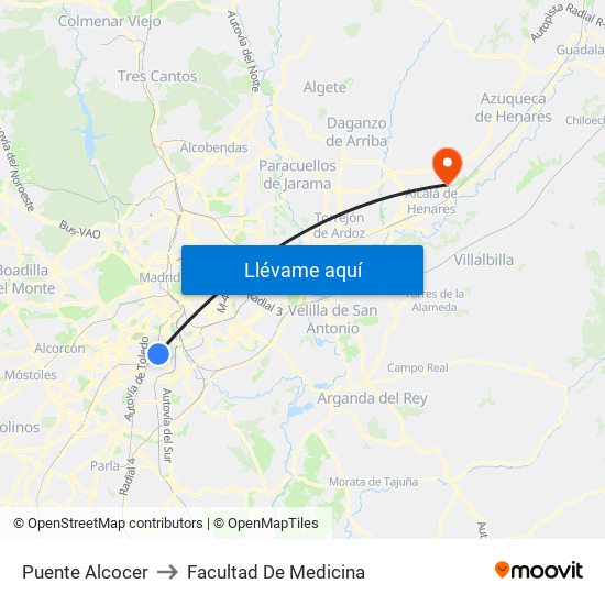 Puente Alcocer to Facultad De Medicina map