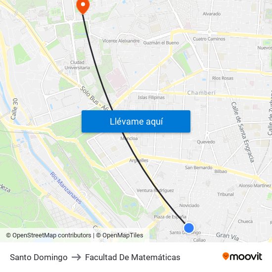 Santo Domingo to Facultad De Matemáticas map