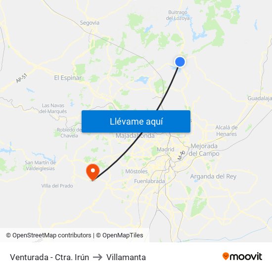 Venturada - Ctra. Irún to Villamanta map
