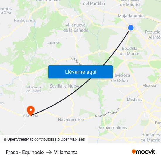 Fresa - Equinocio to Villamanta map