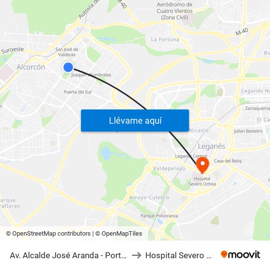 Av. Alcalde José Aranda - Porto Cristo to Hospital Severo Ochoa map